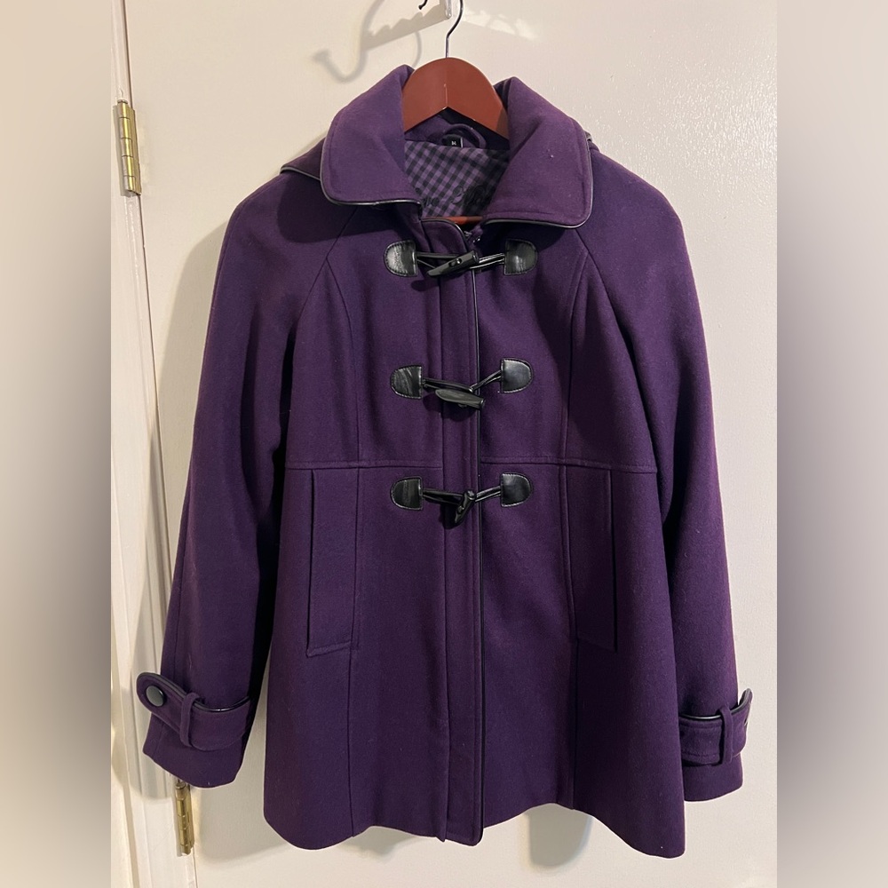 EUC Steve Madden Wool Blend Coat | Purple | Size Medium